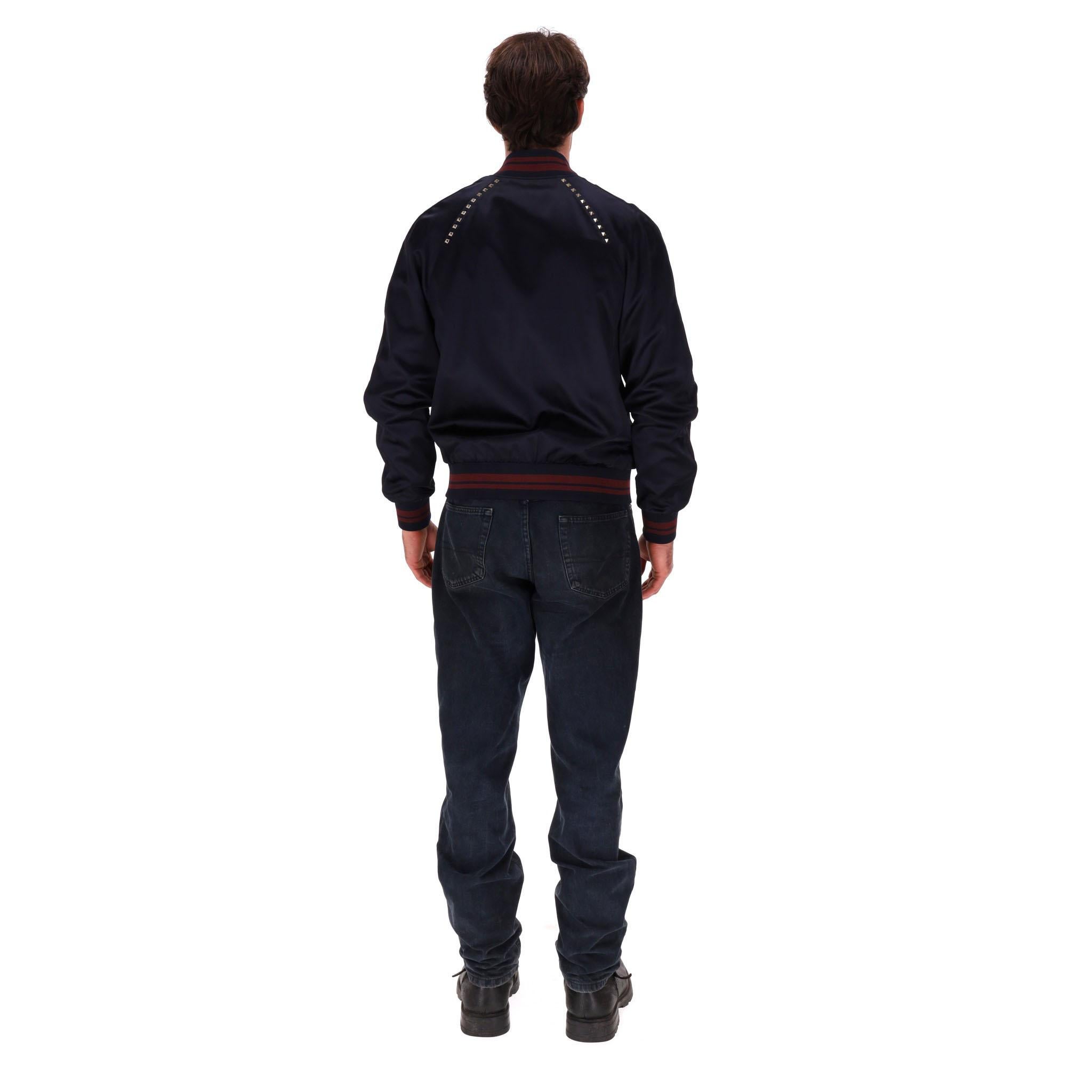 Valentino Rockstud Bomber Jacket In Excellent Condition For Sale In London, GB