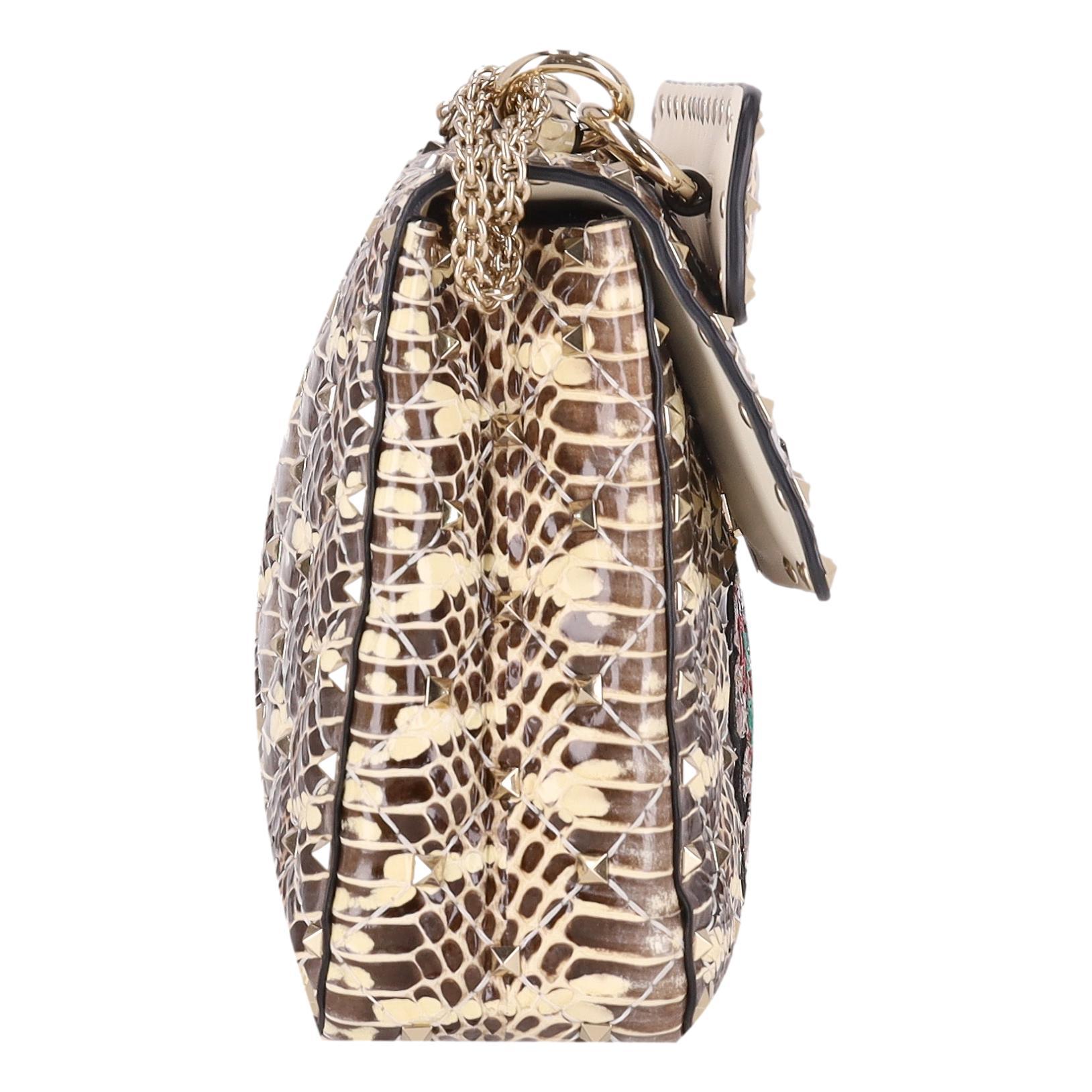 Valentino Rockstud Butterfly Water Snakeskin Crossbody Bag In condizioni ottime in vendita a London, GB