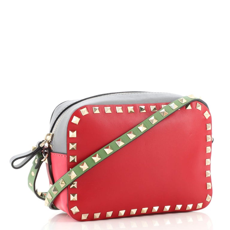Valentino Rockstud Camera Crossbody Bag Leather For Sale at 1stDibs