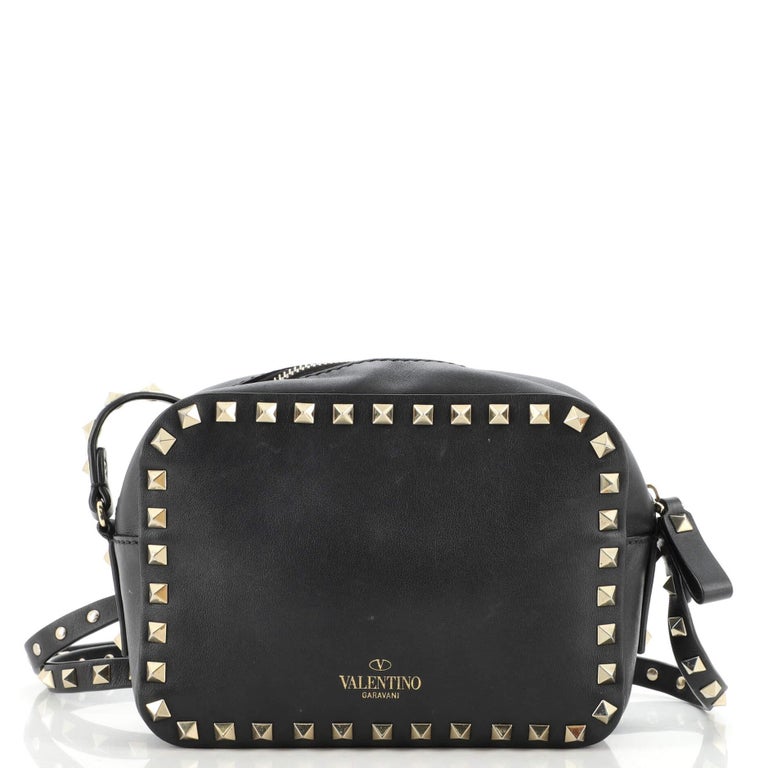 Valentino Rockstud Camera Crossbody Bag Leather For Sale at 1stDibs