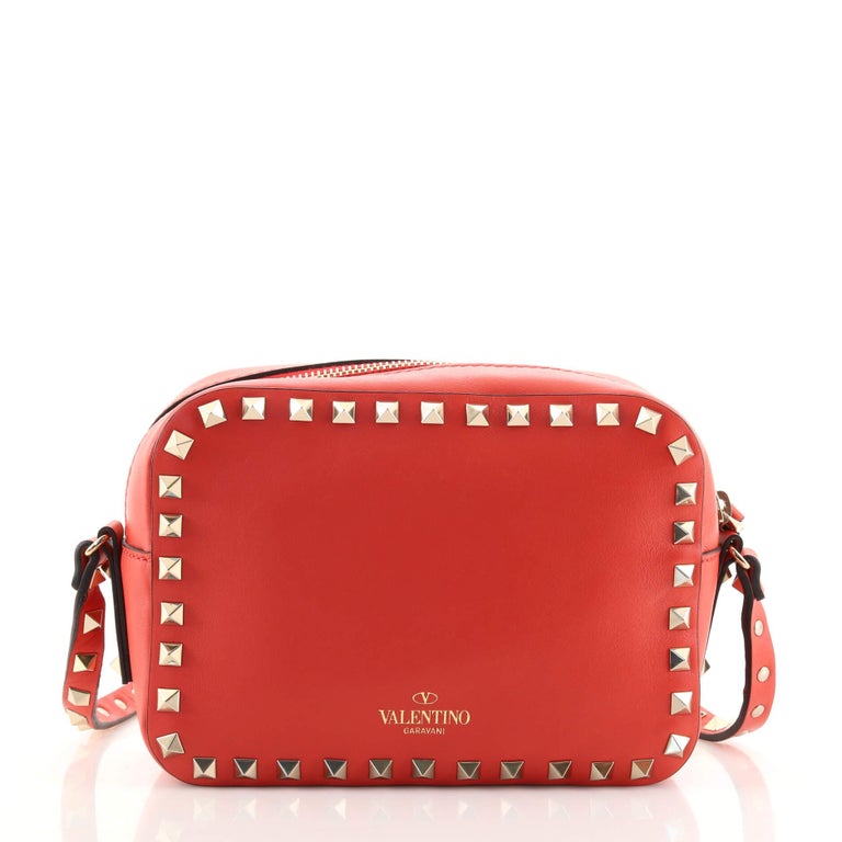 Valentino Rockstud Camera Crossbody Bag Leather For Sale at 1stDibs