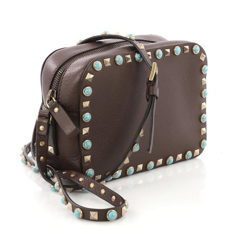 Valentino Rockstud Camera Crossbody Bag Leather with Cabochons at 1stDibs