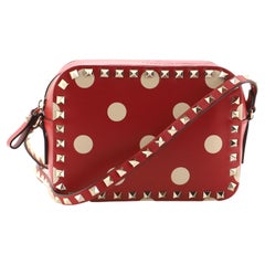 Valentino - Sac à bandoulière pour appareil photo Rockstud en cuir imprimé