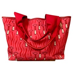 Valentino Rock Stud Canvas and Leather Bag, Zandra Rhodes Lipstick Wave Print