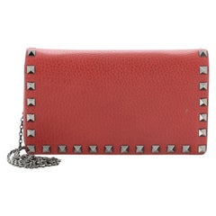 Valentino Rockstud Chain Flap Crossbody Bag Leather Small