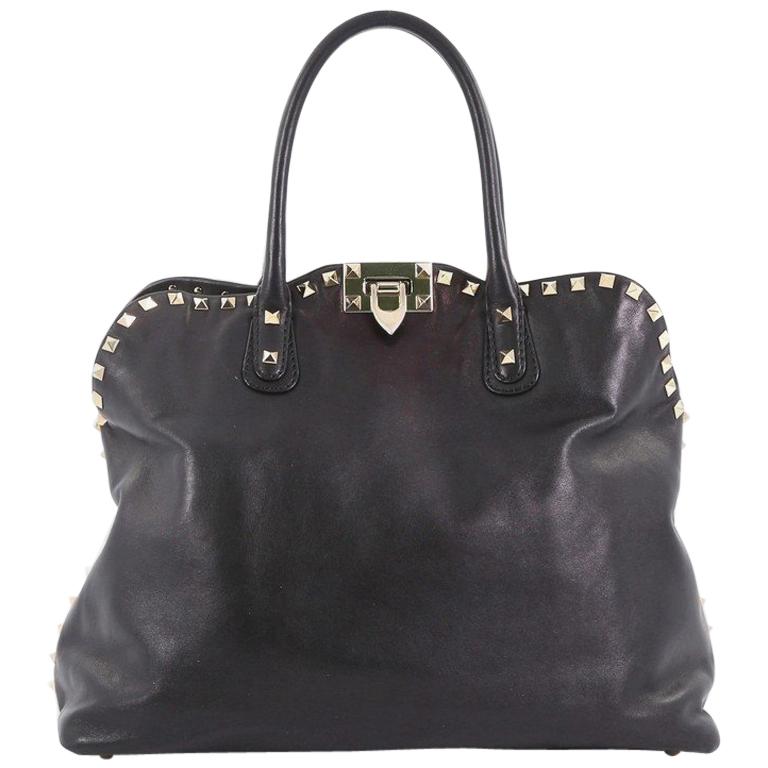Valentino Rockstud Convertible Dome Satchel Leather at 1stDibs ...