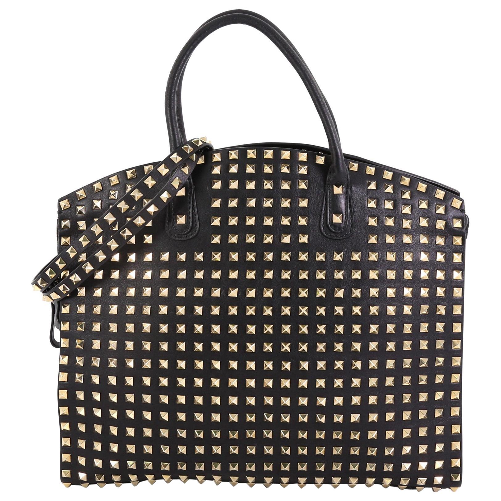 Valentino Rockstud Convertible Dome Tote Full Studded Leather