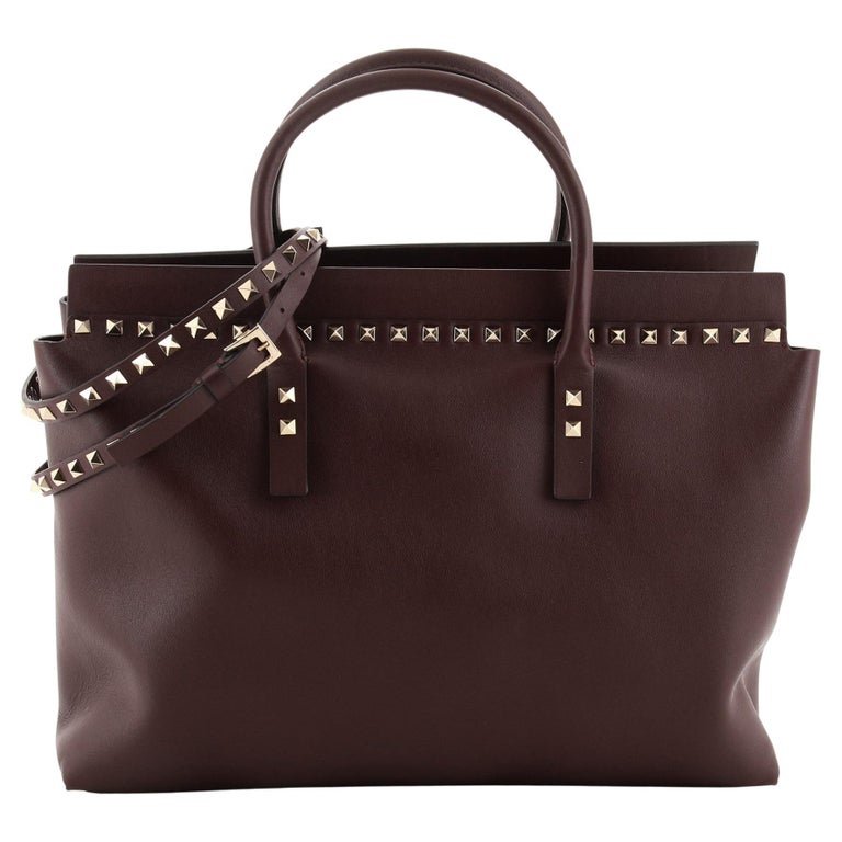 Valentino Rockstud Convertible Top Handle Bag Leather Large at 1stDibs