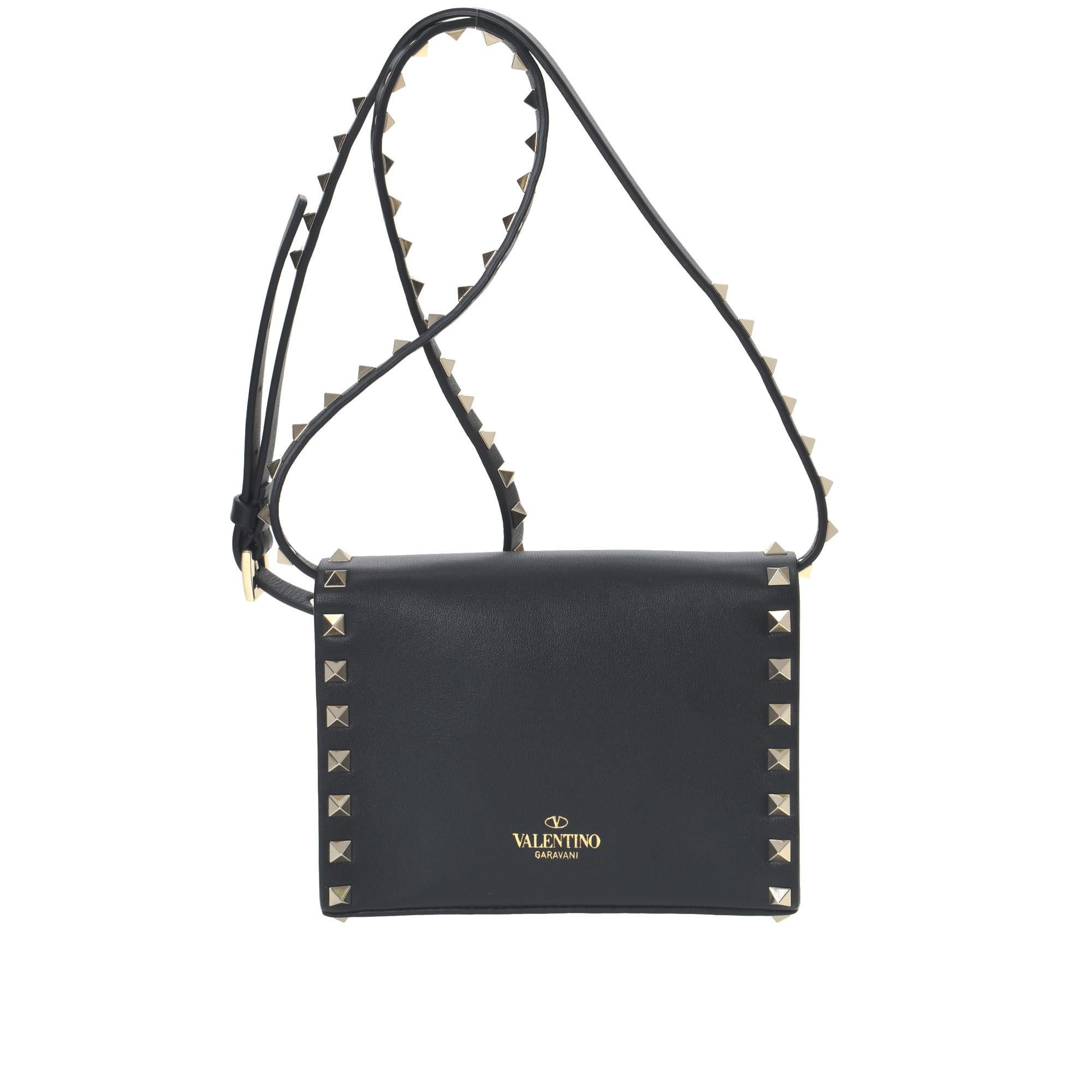 Black Valentino Rockstud Crossbody Bag For Sale