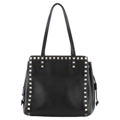 Valentino Rockstud Drawstring Tote Leather
