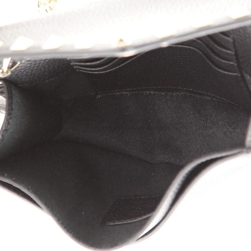 Black Valentino Rockstud Envelope Chain Crossbody Bag Leather. Small