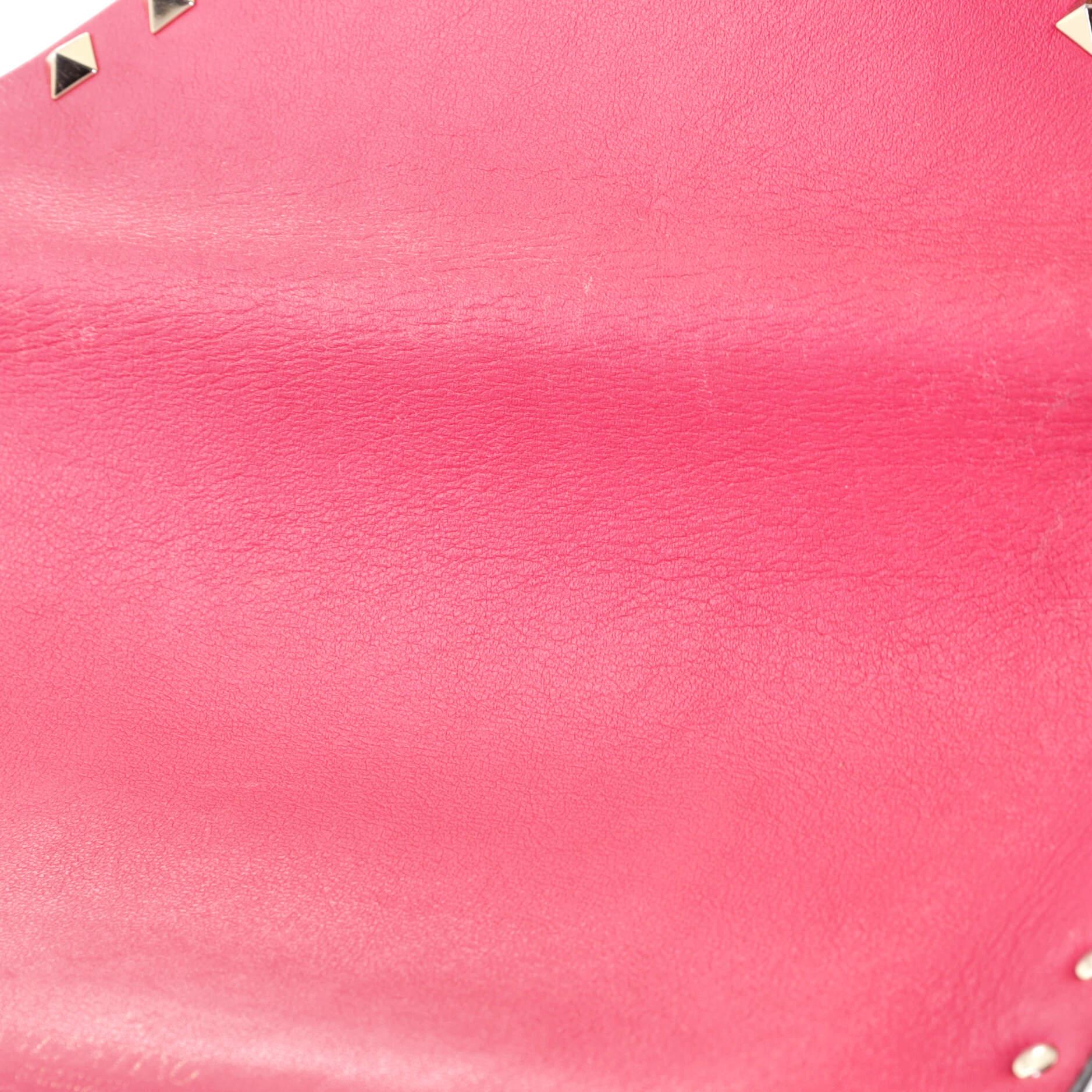 Valentino Rockstud Envelope Wristlet Clutch Leather Small 4