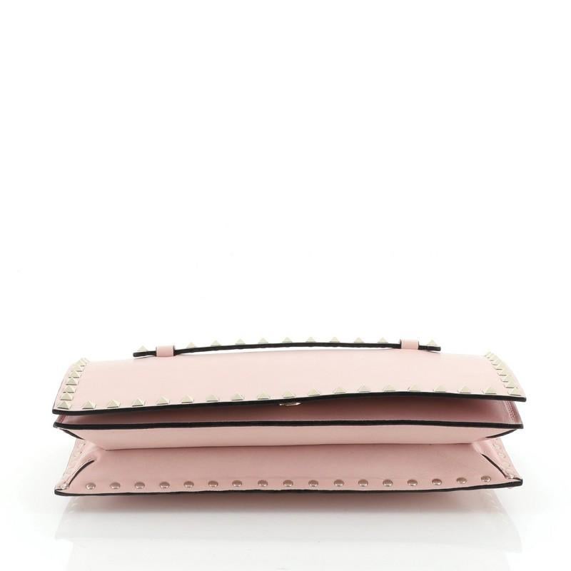 Valentino Rockstud Flap Clutch Leather In Fair Condition In NY, NY