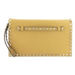 Valentino Rockstud Flap Clutch Leather