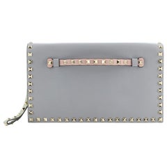 Valentino Rockstud Flap Clutch Leather