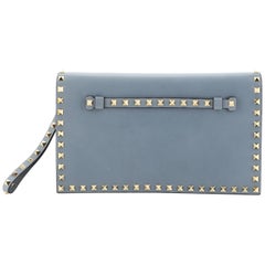 Valentino Rockstud Flap Clutch Leather