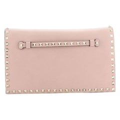 Valentino Rockstud Flap Clutch Leather