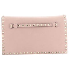 Valentino Rockstud Flap Clutch Leather