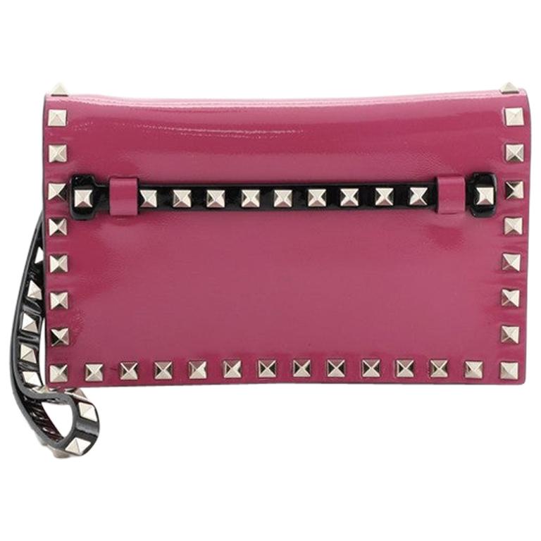 valentino rockstud flap clutch