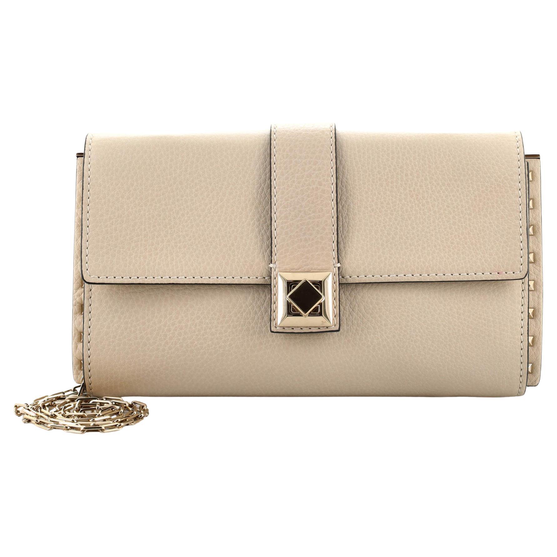 Valentino Rockstud Flip Lock Messenger Bag Leather Small at 1stDibs