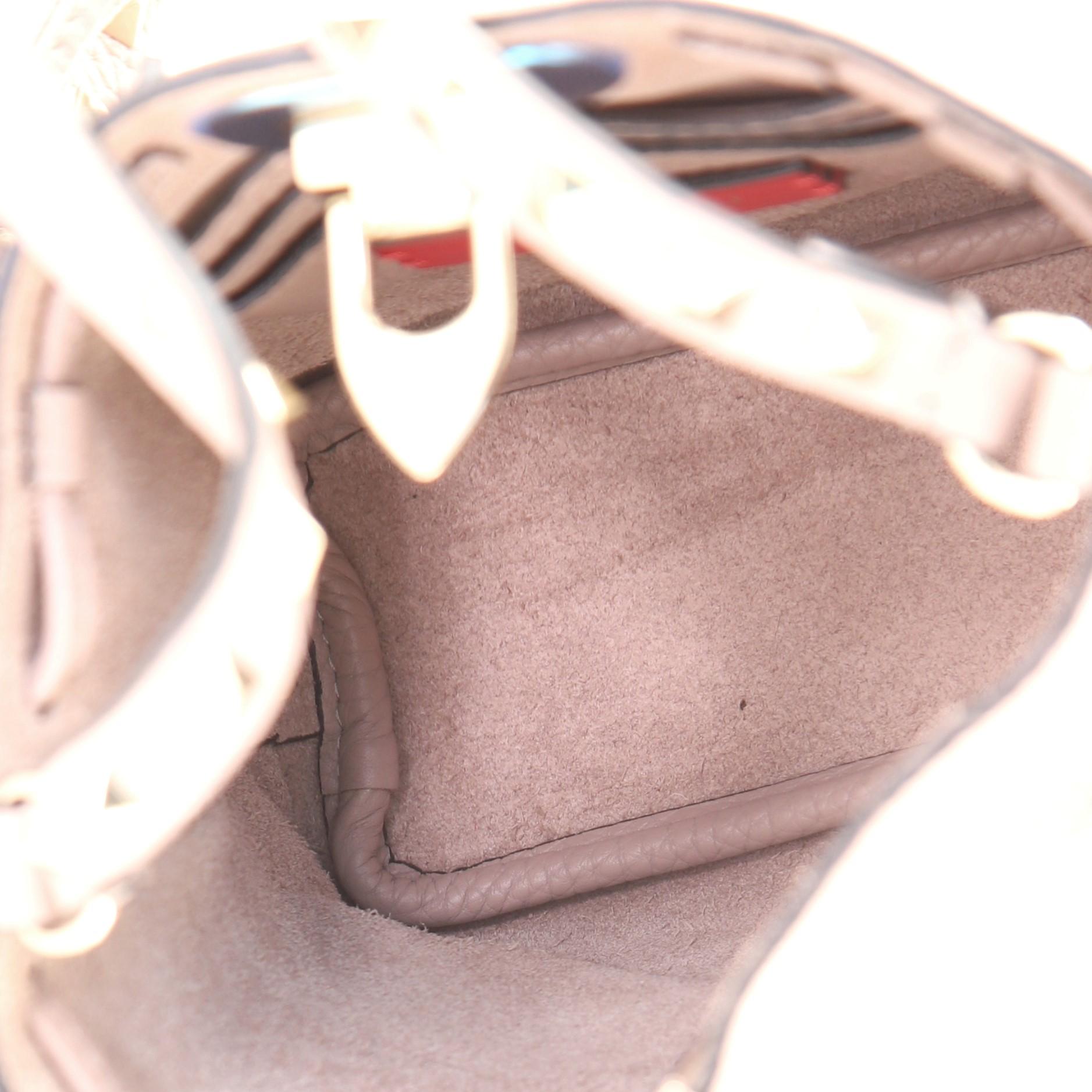 Valentino Rockstud Flip Lock Bucket Crossbody Bag Pebbled Leather Mini 1