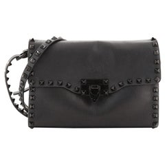 Valentino Rockstud Flip Lock Flap Bag Leather Medium