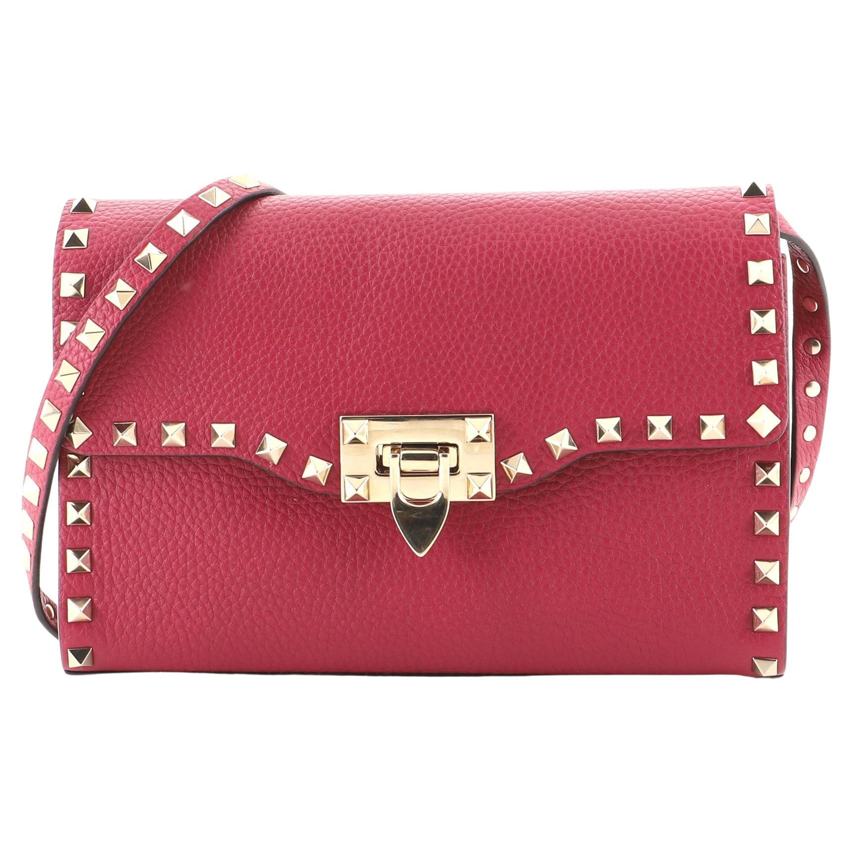 Valentino Multicolor Leather Small Rockstud Glam Lock Flap Bag at 1stDibs