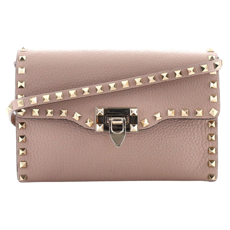 Valentino Rockstud Flip Lock Flap Bag Leather Medium at 1stDibs