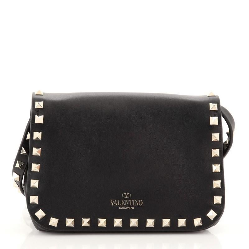 valentino rockstud flip lock flap bag leather mini