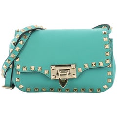 Valentino Rockstud Flip Lock Flap Bag Leather Mini