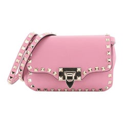 Valentino Rockstud Flip Lock Flap Bag Leather Mini