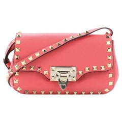 Valentino Rockstud Flip Lock Flap Bag Leather Mini