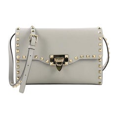 Valentino Rockstud Flip Lock Flap Bag Leather Small