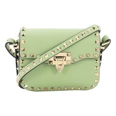 Valentino Rockstud Flip Lock Flap Bag Leather Small