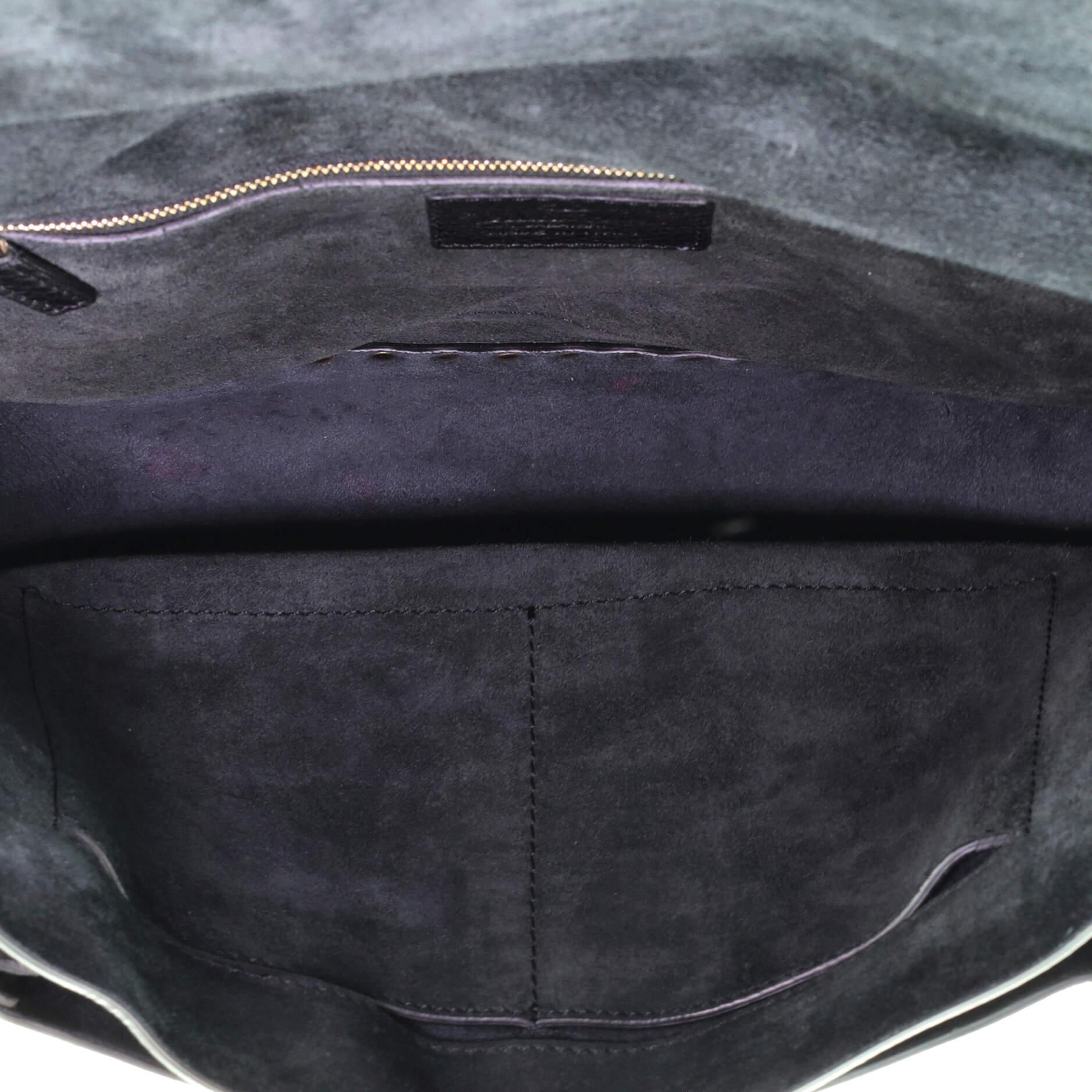 Women's or Men's Valentino Rockstud Flip Lock Front Pocket Flap Messenger Bag Leather Medium