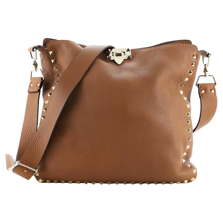 Valentino Rockstud Flip Lock Messenger Bag Leather Medium at 1stDibs