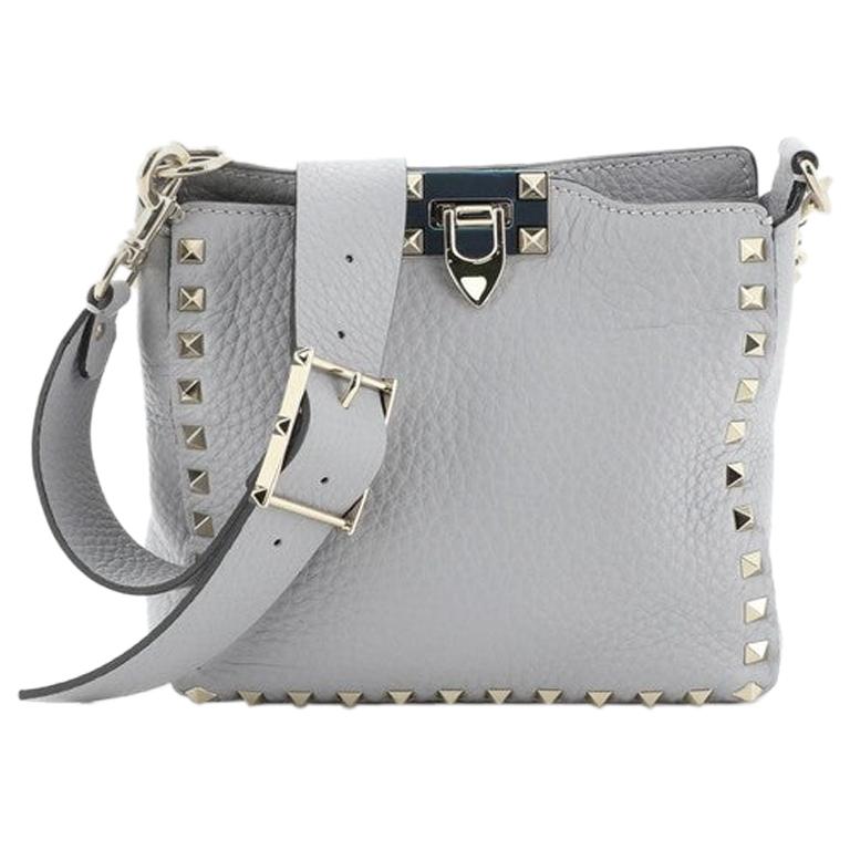 Valentino Rockstud Flip Lock Messenger Bag Leather Mini at 1stDibs