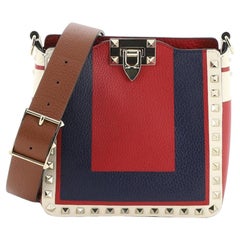 Valentino Rockstud Flip Lock Messenger Bag Leather Mini