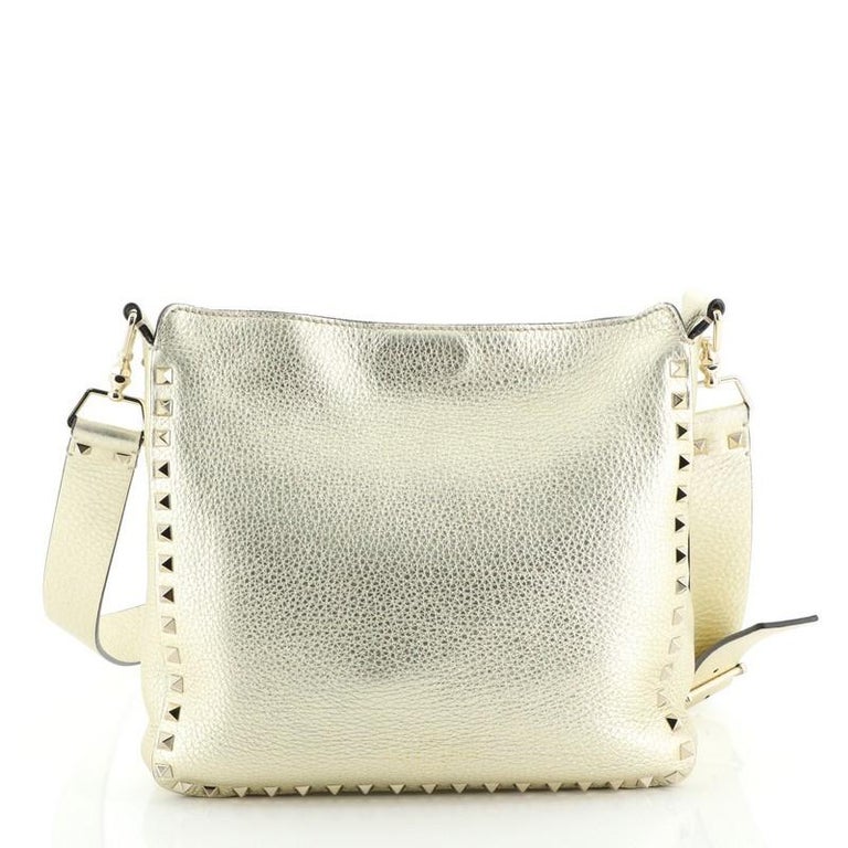 Valentino Rockstud Flip Lock Messenger Bag Leather Small at 1stDibs