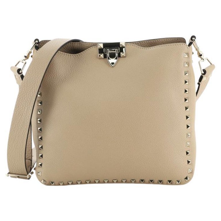 Valentino Rockstud Flip Lock Messenger Bag Leather Small at 1stDibs