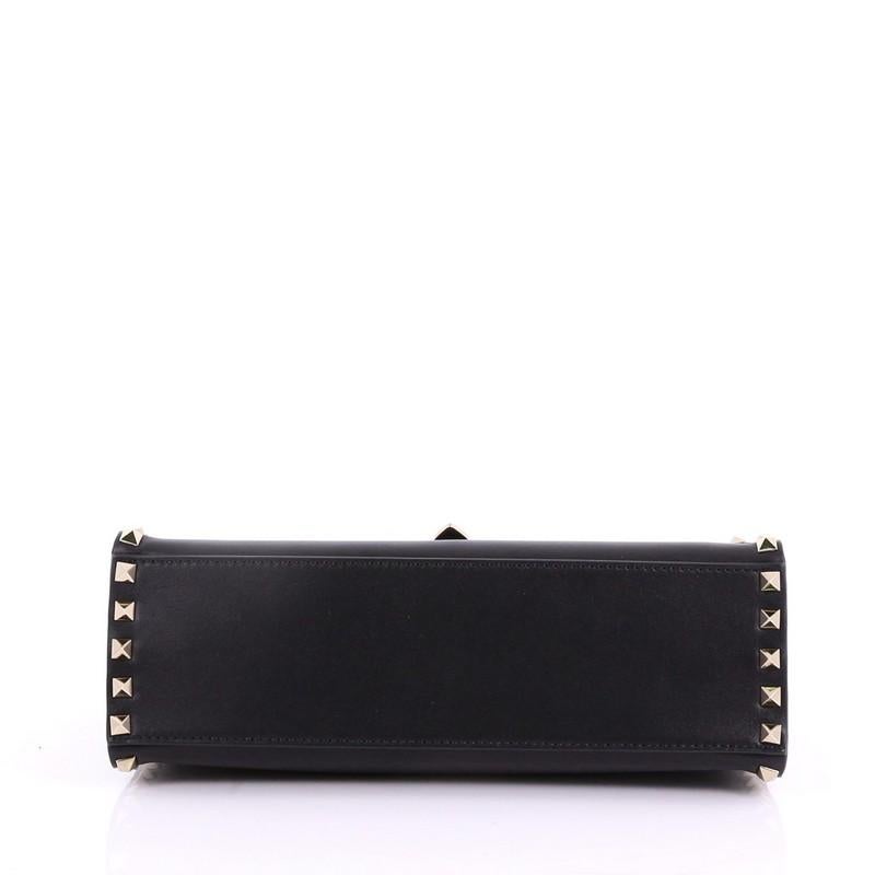 Women's or Men's Valentino Rockstud Flip Lock Top Handle Bag Leather Small