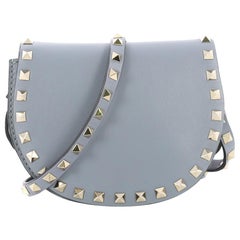 Valentino Rockstud Half Moon Crossbody Bag Leather Mini