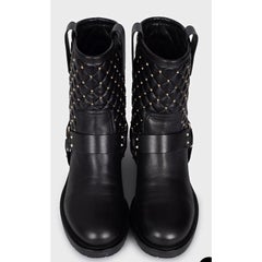 Valentino Rockstud Leather Ankle Boots - EU 36.5