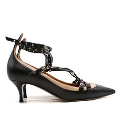 Valentino Rockstud Love Latch Kitten Heel Sandals US 8