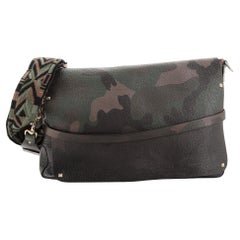Valentino Rockstud Messenger Bag Camouflage Leather Large