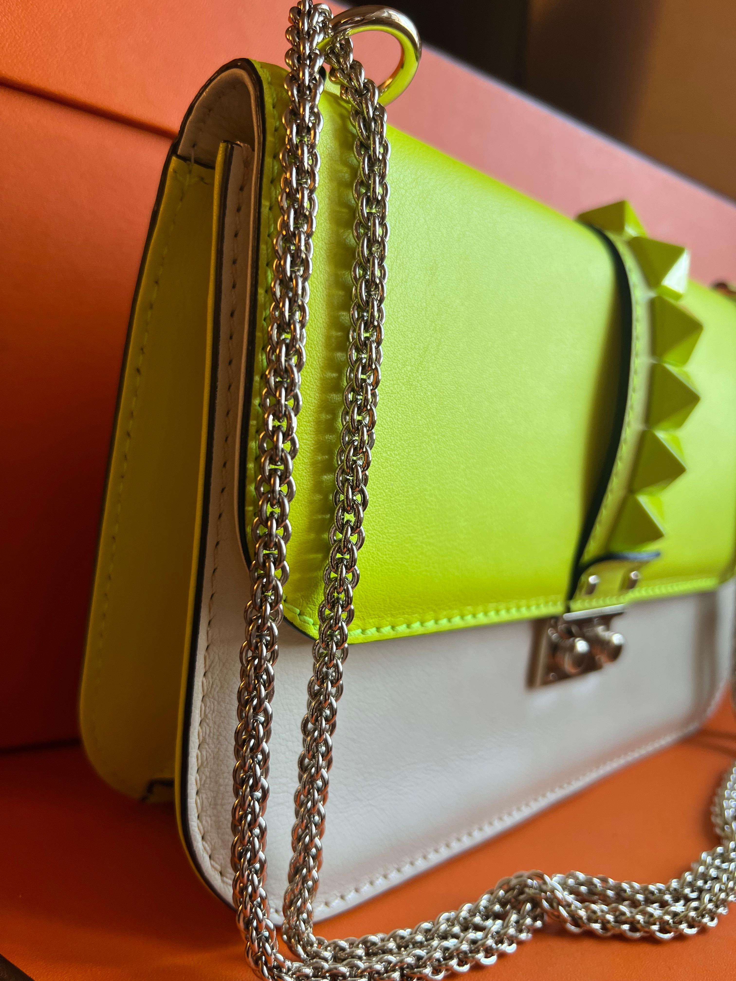 Women's or Men's Valentino Rockstud Neon bag For Sale