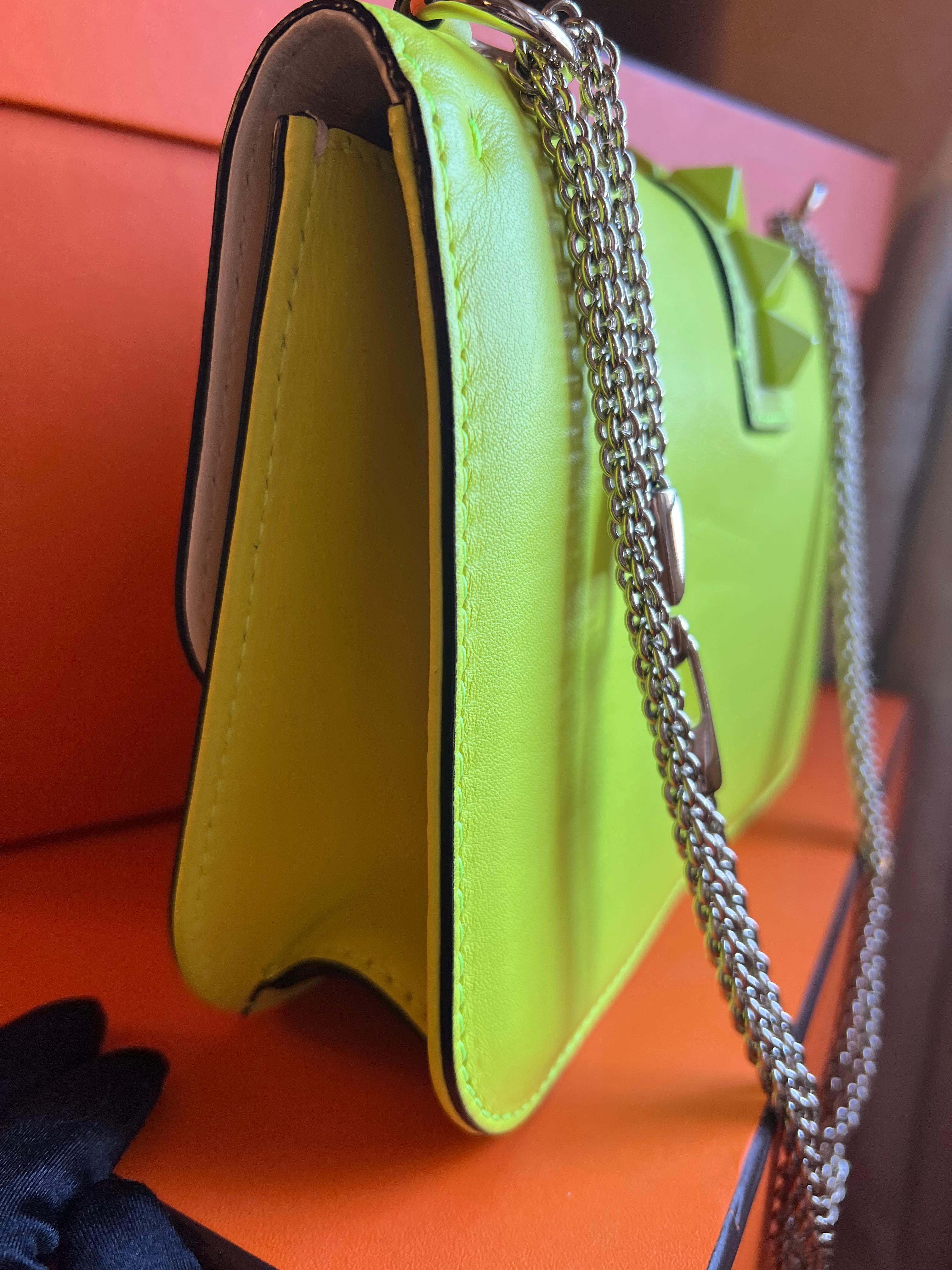 Valentino Rockstud Neon bag For Sale 4