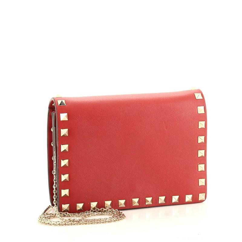 Red Valentino Rockstud Pouch Crossbody Bag Leather Mini