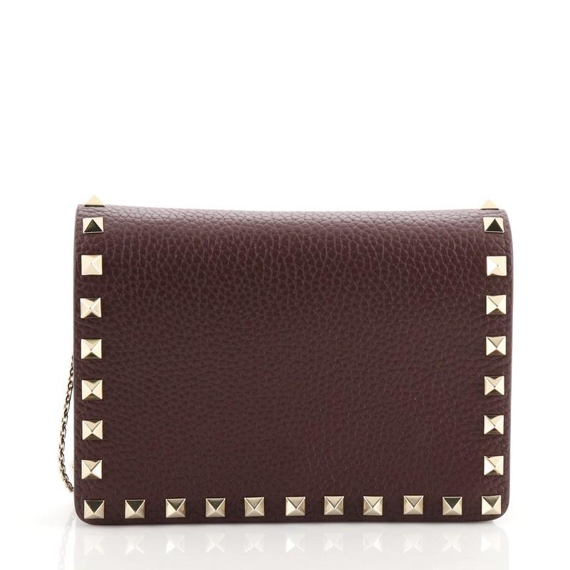 Valentino Rockstud Pouch Crossbody Bag Leather Mini In Good Condition In NY, NY