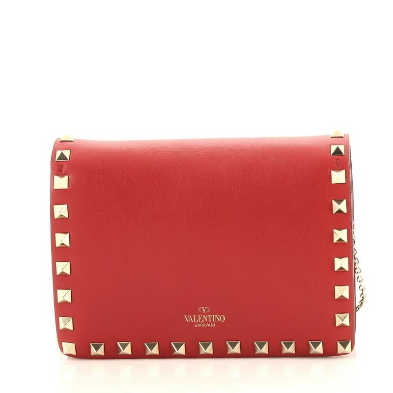 Valentino Rockstud Pouch Crossbody Bag Leather Mini In Good Condition In NY, NY